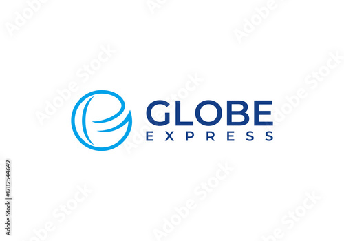 globe logo design. good for business global express logistics symbol vector concept