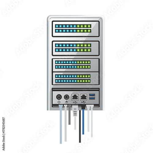 Server rack icon symbolizing data center and hosting services.