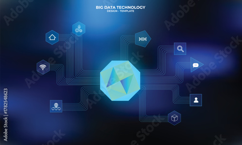 Template for process flow diagram AI. Glowing infographic design with thin lines for web interface infographic, business site report. Tech, futuristic. Selection, choice. Modern. UI UX, 9 Buttons