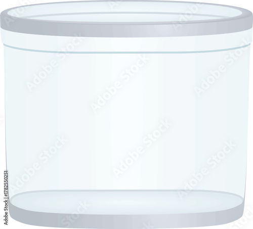 Empty transparent box. vector illustration
