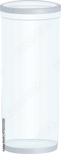 Empty transparent box. vector illustration
