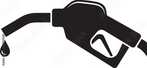 Fuel nozzle silhouette icon, fuel pump nozzle icon, fuel nozzle silhouette vector