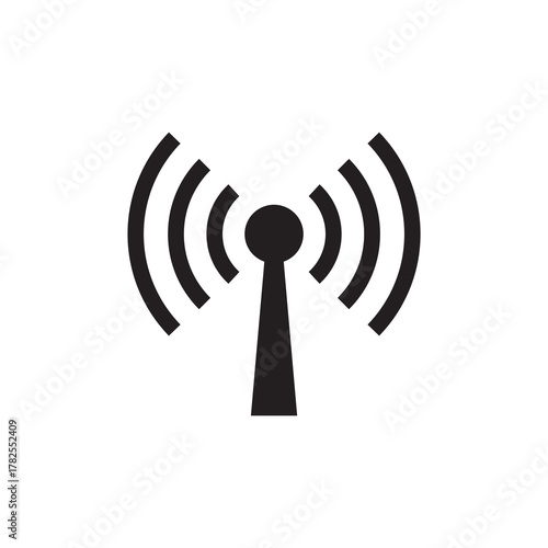 Solid Antenna Signal Wireless Network Technology Icon