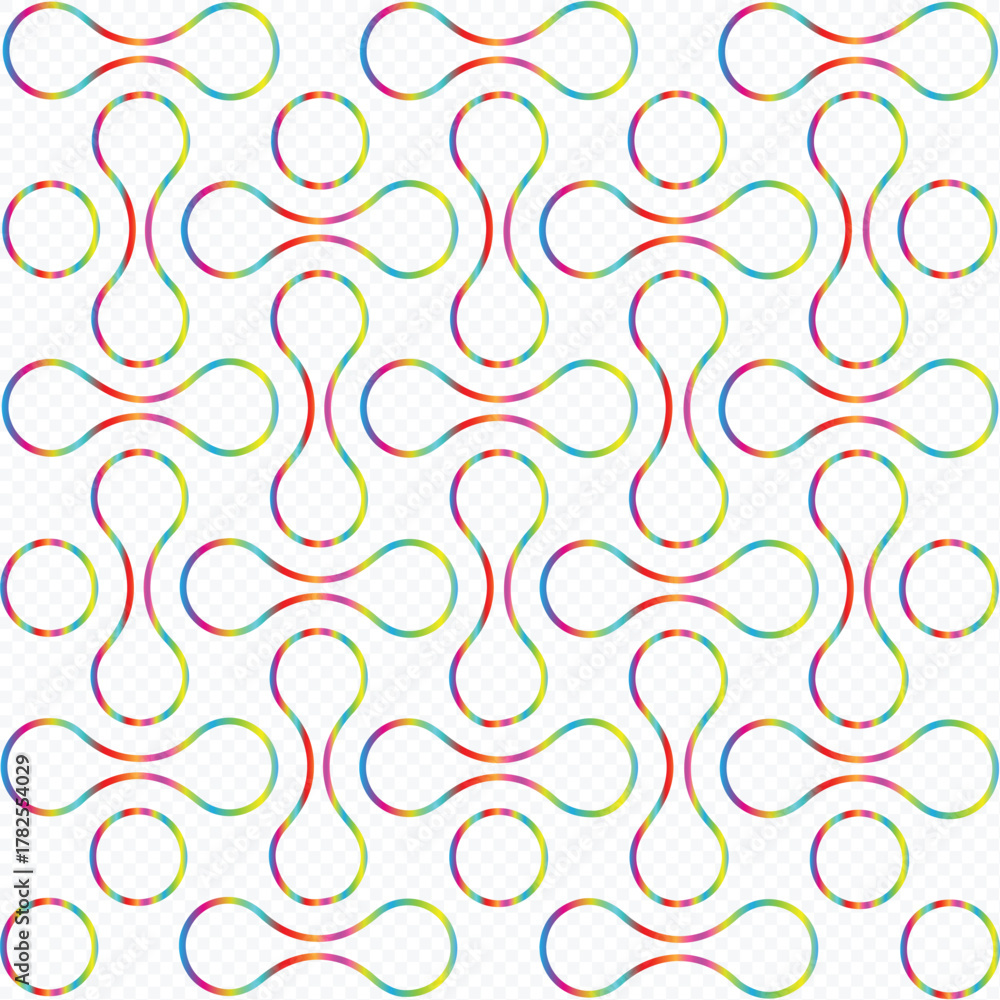 Fototapeta premium Colorful Gradient Loop Pattern vector 