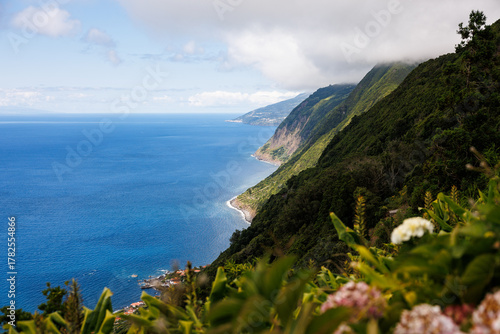 São Jorge island landscapes, Azores archipelago, travel and explore Portugal.