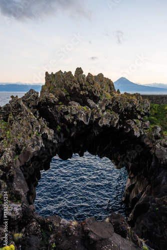 São Jorge island landscapes, Azores archipelago, travel and explore Portugal.