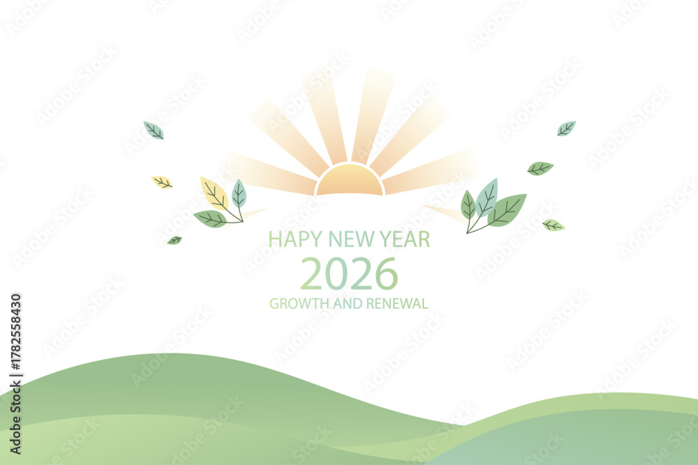 Obraz premium New Year 2026 Ecology Design Banner Background.