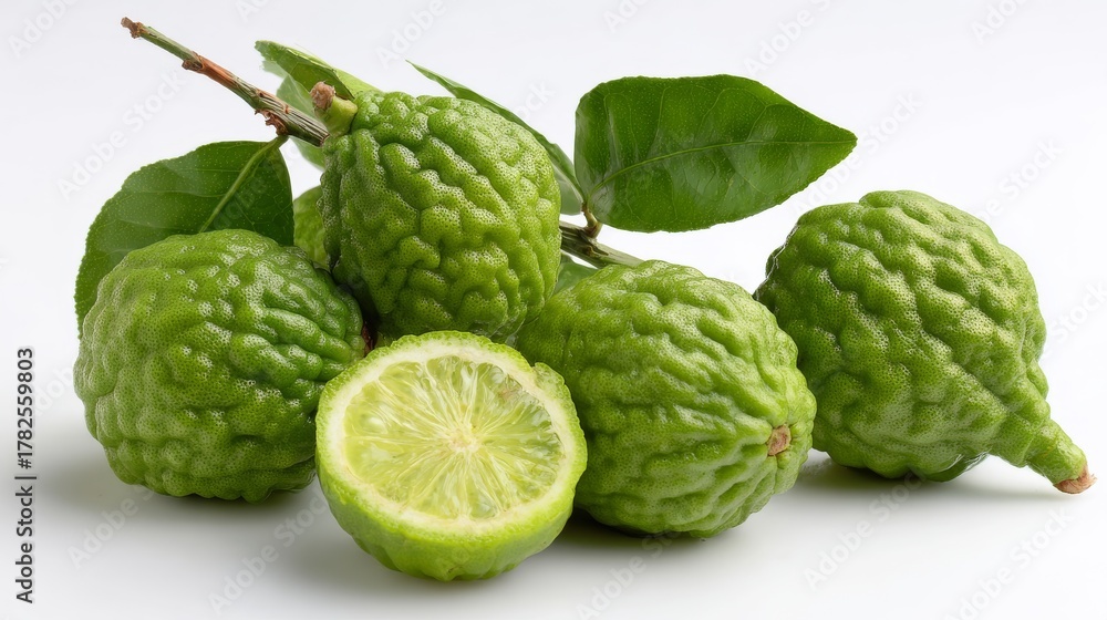 Fototapeta premium Bergamot fruit on a white background (photo)