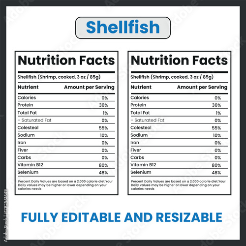 Shellfish Vector Illustration Shrimp Crab Lobster Icon