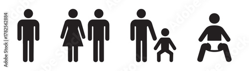 Man and woman icon  vector illustration