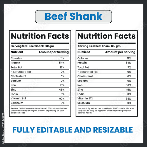 Beef Shank Braised Meat Illustration