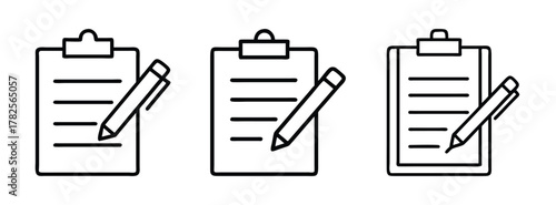 Clipboard checklist with pen vector illustration for task management and organization design template