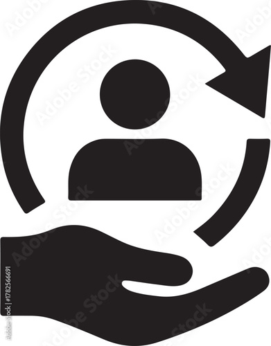 Customer service icon vector illustration set
