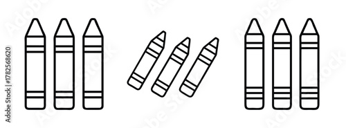 Coloring page of crayons for kids drawing and art projects educational resource for teachers