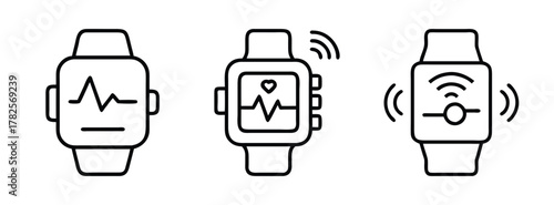 Smartwatch fitness tracker health monitor wearable technology device with heart rate sensor design