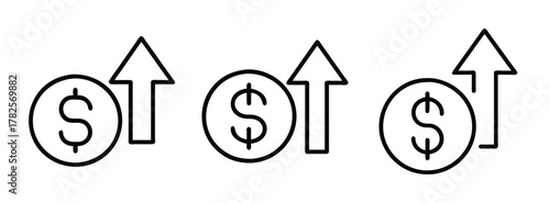 Money growth investment financial success business profit increase stock market trend upward arrow