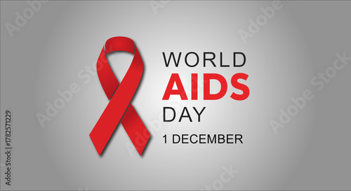 World AIDS Day Awareness Ribbon Support Prevention and Solidarity Symbol