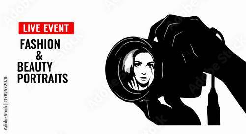 Capturing stunning fashion and beauty portraits with a professional camera lens.