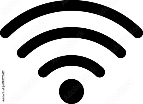 Wifi icon sign vector black. Internet icon.