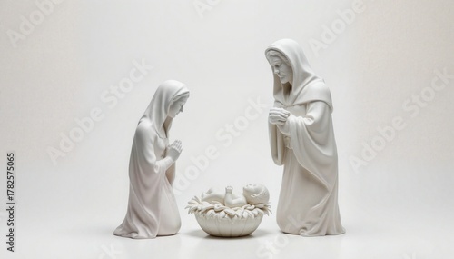 Minimalist Ceramic Nativity Scene