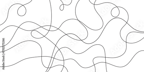 Tangled seamless background. Repeating vector pattern with messy intertwined lines. Chaotic pattern with editable lines. Modern seamless pattern for textiles and fabrics. 