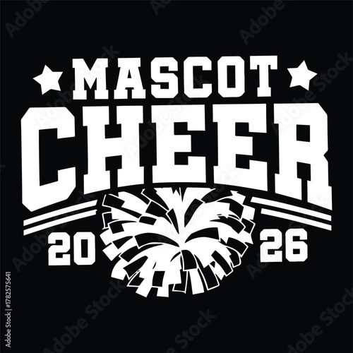 Mascot Cheerleading Icon With Pom Pom 2026