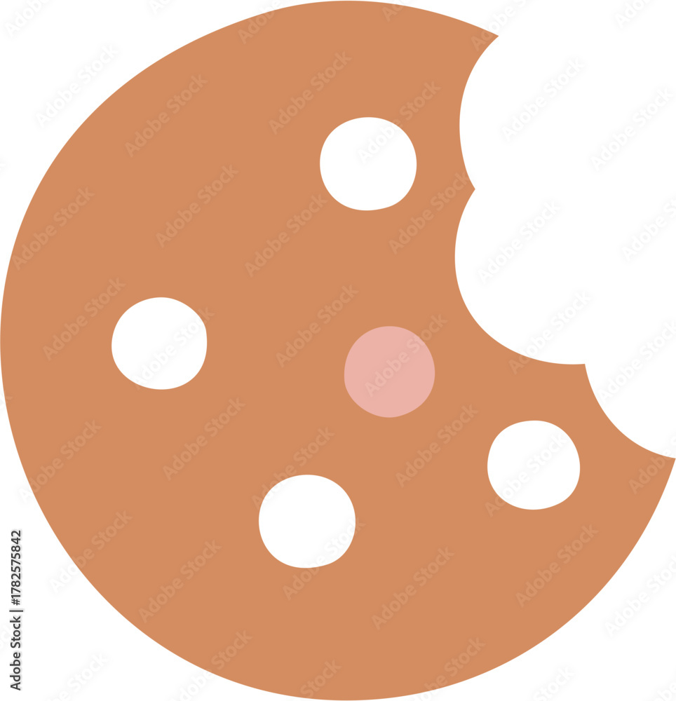 Obraz premium cookie winter christmas ornaments decoration element, flat eps vector png jpg illustration cartoon design