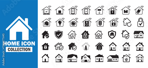 Real Estate Home Icons Pack .Property, Building, and Security Signs