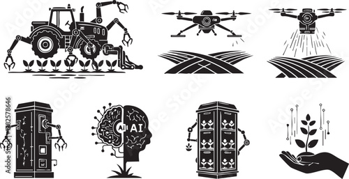 Smart Agriculture and Agri-Tech Icons