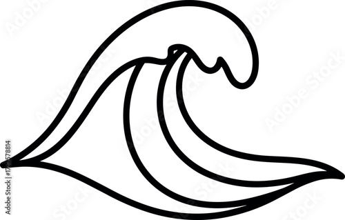 Simple Line Art Wave