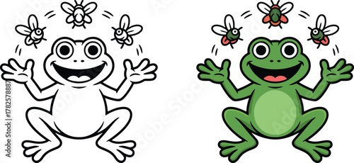 Frog Cartoon Illustration