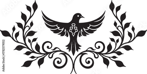 Elegant Floral Ornament Silhouette Vector Bundle