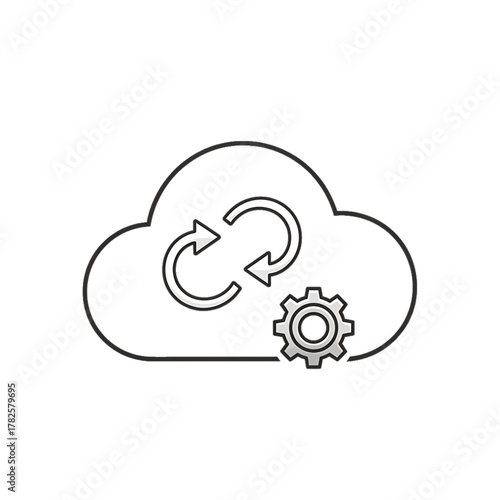Cloud link icon symbolizing online connectivity and synchronization.