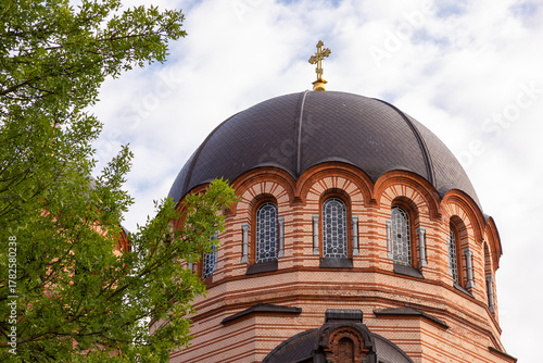 Dome of Orthodox cathedral in Narva. Estonia.