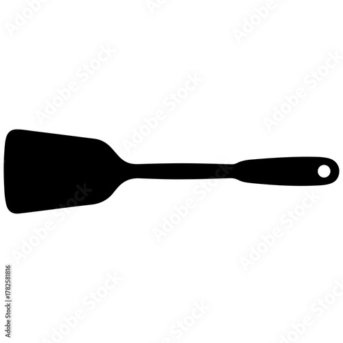 Black silhouette of a kitchen spatula