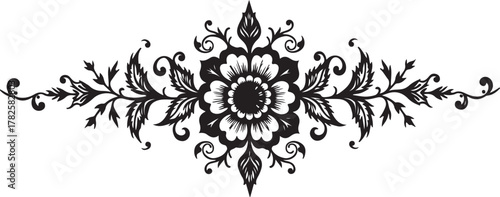 Elegant Floral Ornament Silhouette Vector Bundle