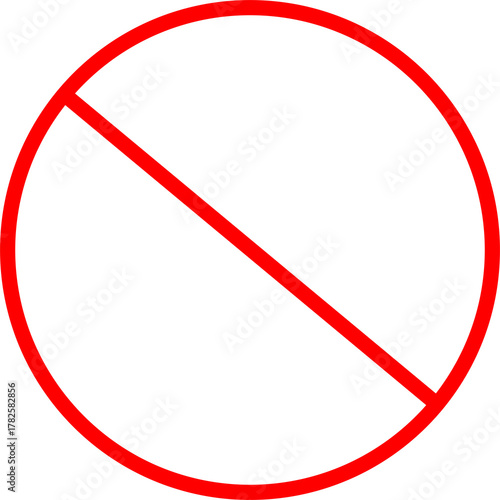 No sign red vector. Not allowed icon