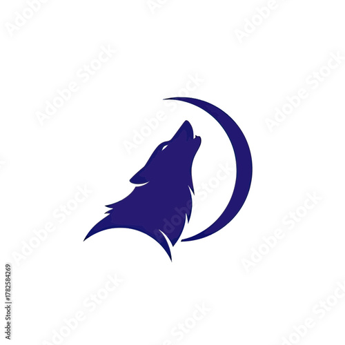 Mysterious wolf howling at crescent moon, evoking primal instinct and nocturnal wilderness adventures