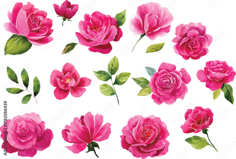 Naklejka premium seamless pattern with pink roses