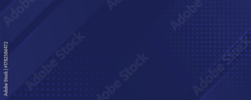 Bright navy blue dynamic abstract vector background with diagonal lines. Trendy classic color of 2020. 3d cover of business presentation banner for sale event night party. Fast moving soft shadow dots