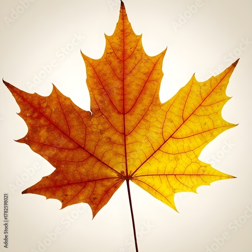 Wallpaper Mural A colorful maple leaf showcasing vivid hues, highlighting its natural beauty. Torontodigital.ca
