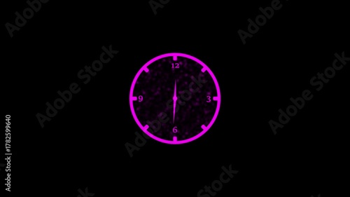 Sophisticated Countdown Timer animation  cc ball action with black background. Analog Clock Counting Down to Deadline..... 