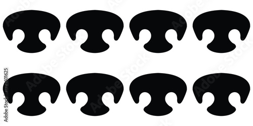 Dog Nose Vector Icon – Puppy Nose Silhouette, Animal Nose Illustration on White Background