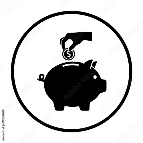 Grow your savings! Hand putting dollar coin into piggy bank for financial security and investment