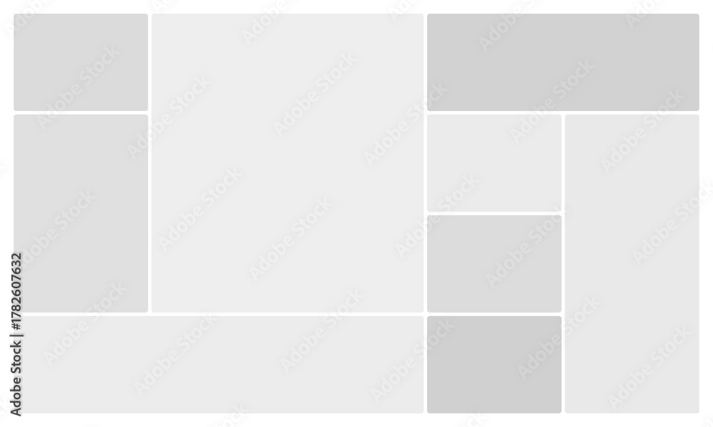 Fototapeta premium Modern layout template with clean minimalist design for websites and presentations, offering versatile blocks for creative content arrangement