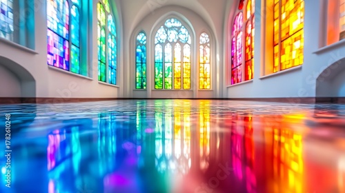 Stained Glass Reflection.