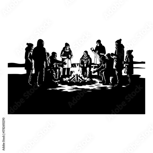 Serene silhouette meditating in lotus pose, finding inner peace and mindfulness