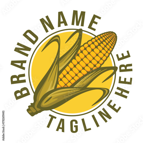 Corn logo. For organic farming of quality corn.