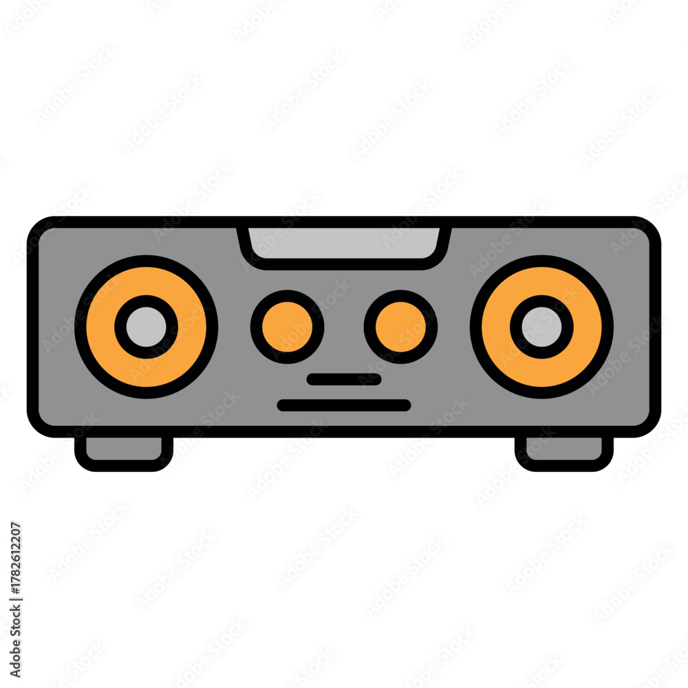 Fototapeta premium Premium Soundbar Icon – Luxury Home Theater Audio Speaker