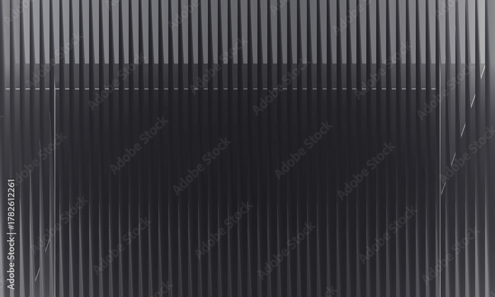 Obraz premium Modern architectural facade with repetitive dark vertical lines